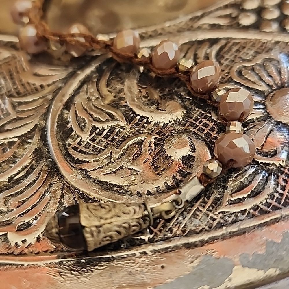 An Old Soul Faceted Bead Druzy Y Necklace with Anchor